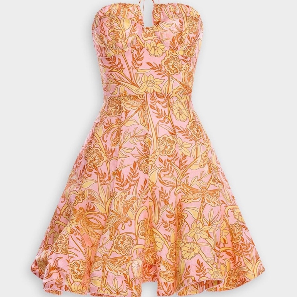 Agua by Agua Bendita Anturio Bustier Halter Minidress Size S